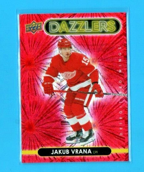 2021-22 Upper Deck Series 1 Red Dazzlers  #DZ-18  Jakub Vrana - Red Wings