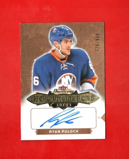 2016-17 Fleer Showcase #143  -  Ryan Pulock RC AUTO 120/499 - New York Islanders
