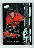 2018-19 UD BLACK LUSTROUS ROOKIES AUTO  --  SPENCER FOO  --  CALGARY FLAMES 