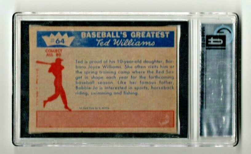 1959 Fleer Ted Williams Baseball Card - Daughter & Daddy-#64- GAI  NM 7 RED SOX
