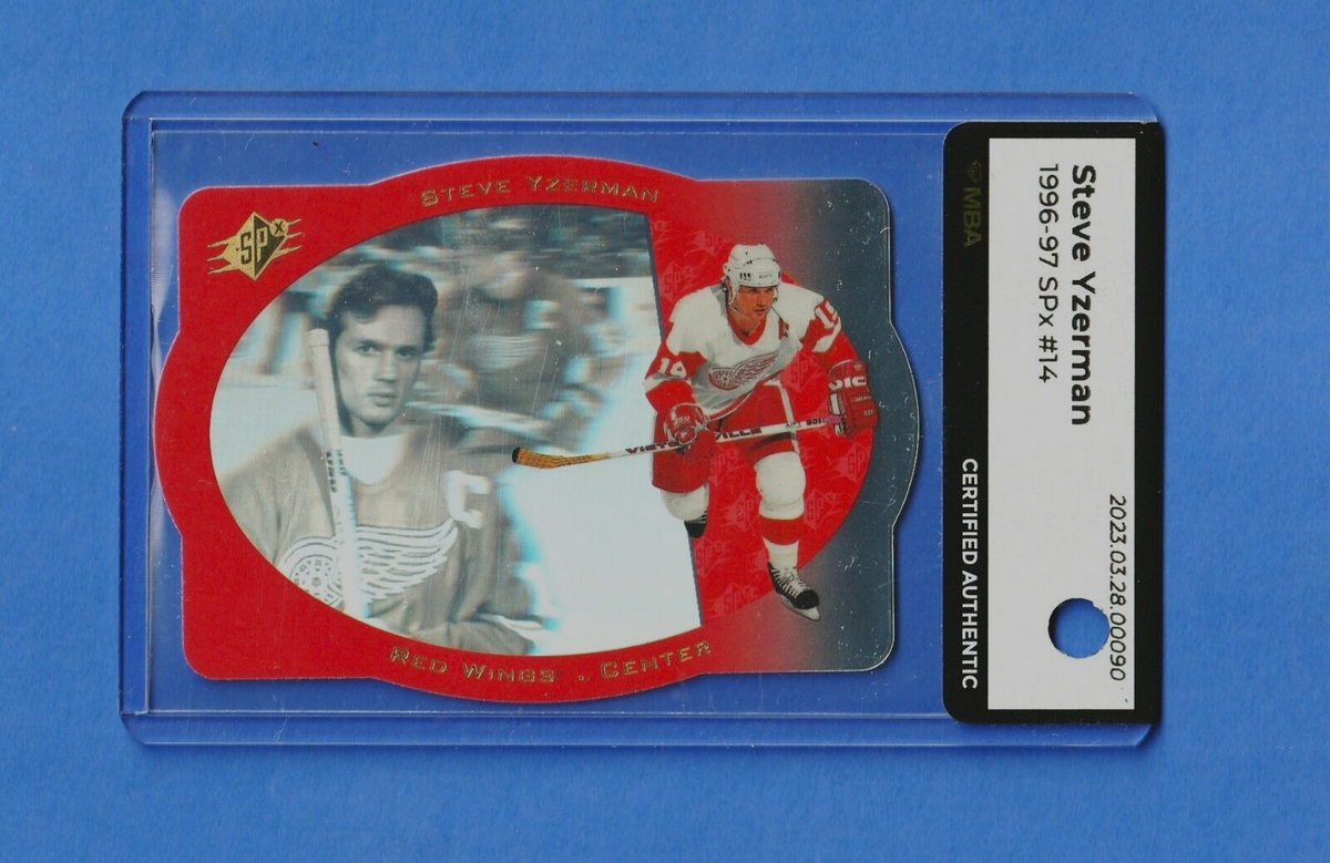 1996 SPx Hockey  -  Steve Yzerman #14  -   Detroit Red Wings   -   MBA AUTHENTIC