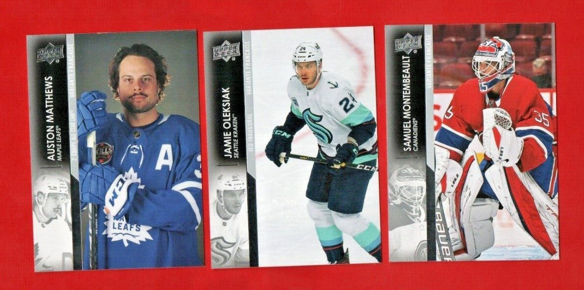 2021-22 Extended Base FRENCH VARIATION   u-pick  #501-700 FREE COMBINED SHIPPING