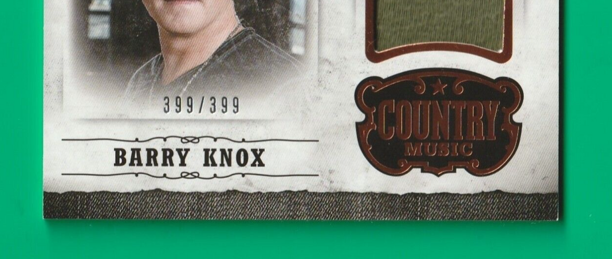 BARRY KNOX - 2014 Panini Country Music - Musician Materials -    399/399