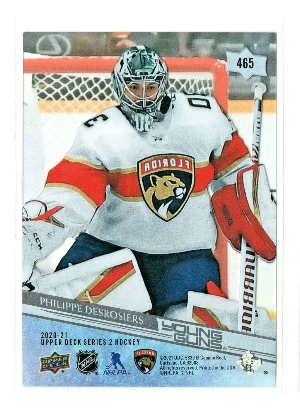  2020-21 Upper Deck Series 2 - #465 Philippe Desrosiers Young Guns Clear Cut 