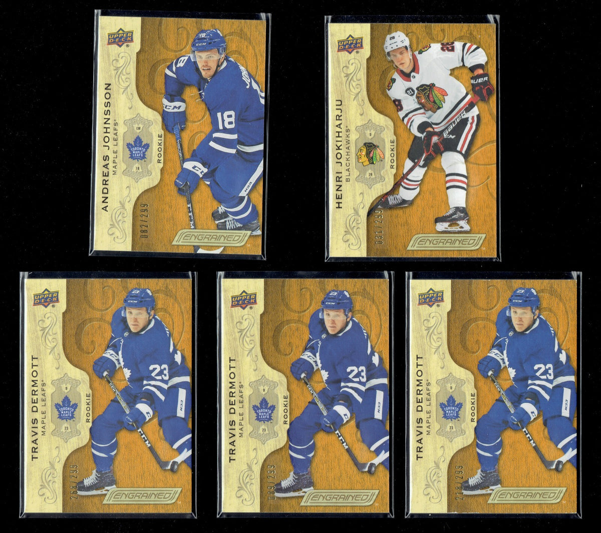 2018/19 ENGRAINED ROOKIE /299 --U-PICK Dermott, Johnsson, Jokiharju