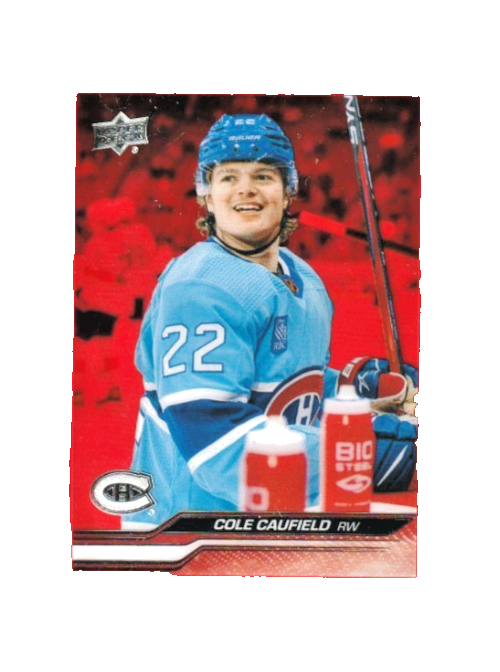 2023-24 Upper Deck Series 2 Clear Cut #347 -  Cole Caufield - Montreal Canadiens