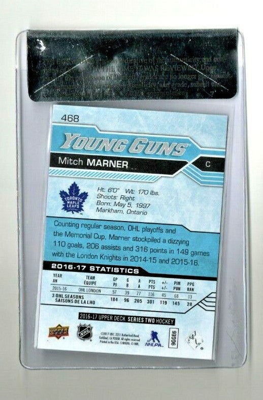 2016-17 UPPER DECK #468 YOUNG GUNS ROOKIE  MITCH MARNER - RAW 9 Card review Leaf