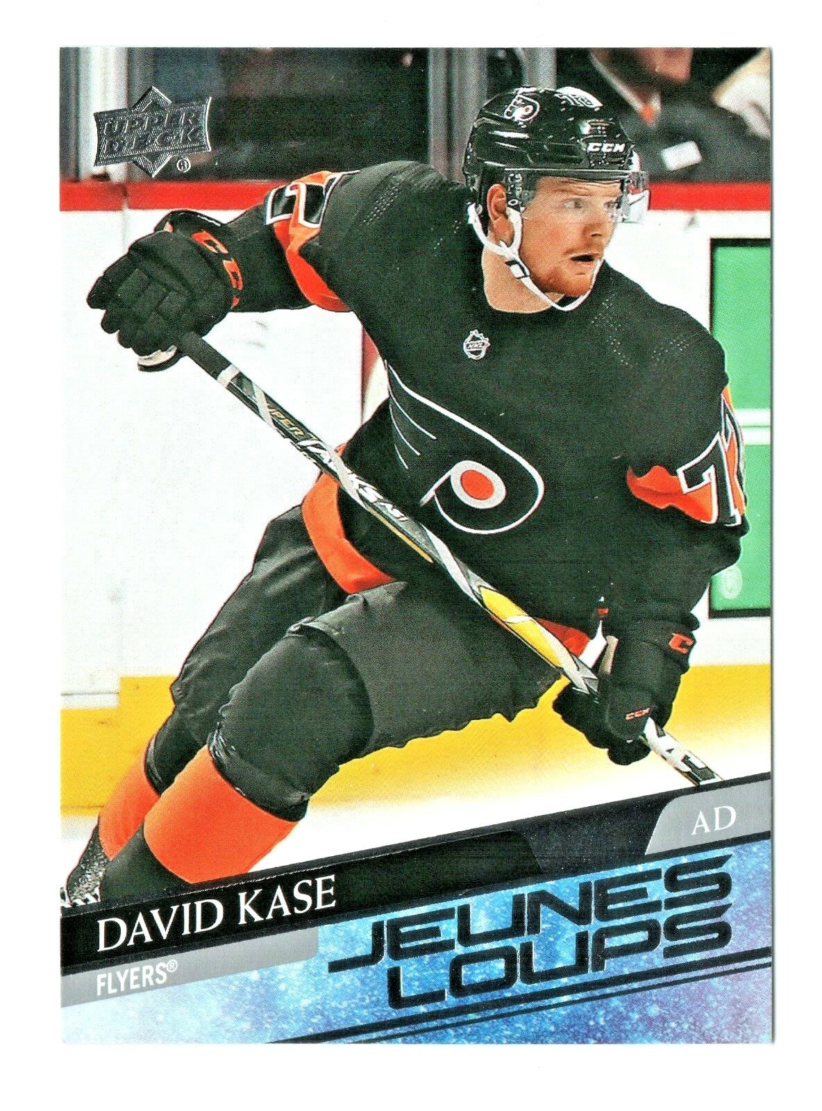 2020-21 UD SERIES 2 # 493 DAVID KASE JEUNES LOUPS (French Young Guns) Philadelph