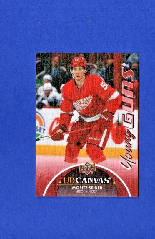 Moritz Seider 2021-22 Upper Deck Extended Canvas Young Guns SP RC Card #C361