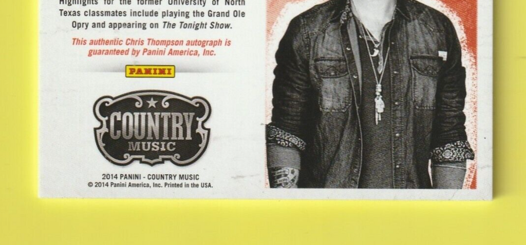 2014 Panini  - Country Music Signatures  - Red - Auto #S-CT Chris Thompson 47/99
