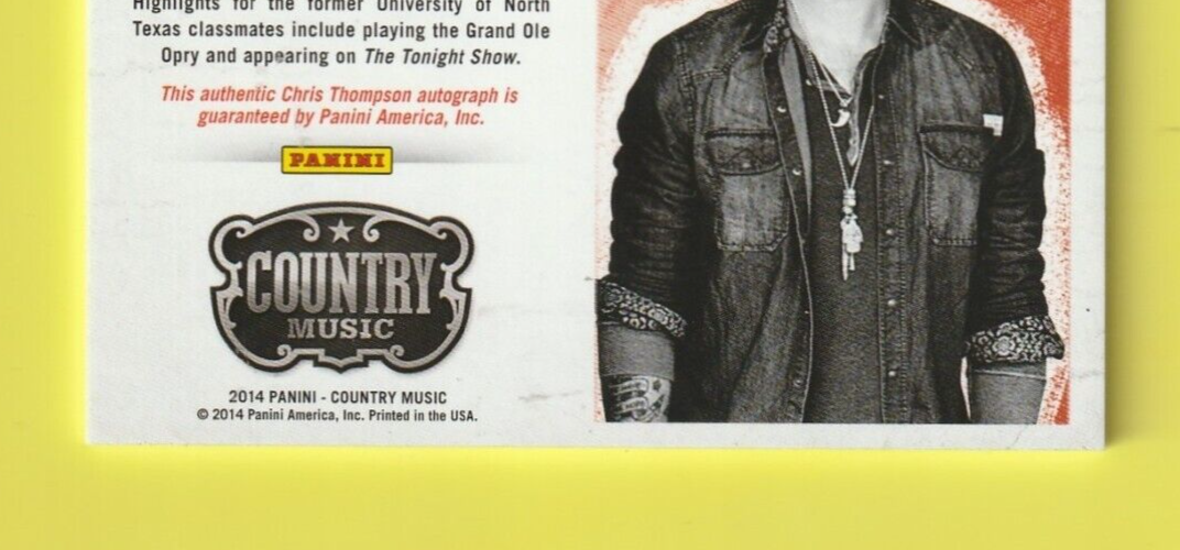 2014 Panini  - Country Music Signatures  - Red - Auto #S-CT Chris Thompson 47/99