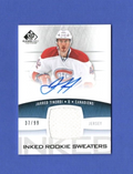 2013-14 SP Game Used Inked Rookie Sweaters #IRS-JT  -  Jarred Tinordi 37/99 Auto