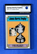 1974 Topps Hockey  -  Bobby Orr  -  NORRIS TROPHY #248   -  MBA AUTHENTIC