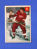 1954-55 Parkhurst #35 Metro Prystai Lucky Premium Red Wings  Vintage Hockey Card