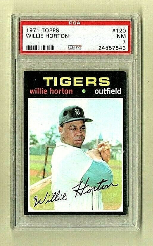 1971 TOPPS  - WILLIE HORTON  - Detroit Tigers - # 120 PSA 7 Near Mint