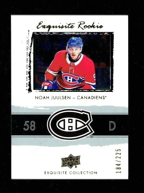 2018-19 Exquisite Noah Juulsen Rookie 184/225 Montreal Canadiens