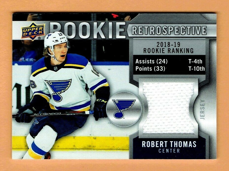 2019-20 Upper Deck Series One Rookie Retrospective Robert Thomas St Louis Blues 