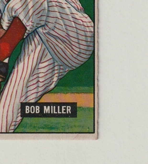 1951 Bowman  #220  -   BOB MILLER  -  Philadelphia Phillies   -  EX