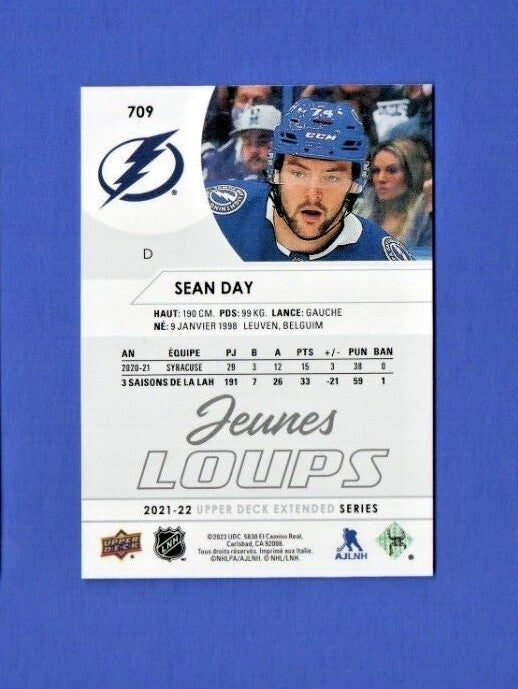 2021-22 Upper Deck Extended Jeunes Loups Sean Day #709 Tampa Bay Lightning