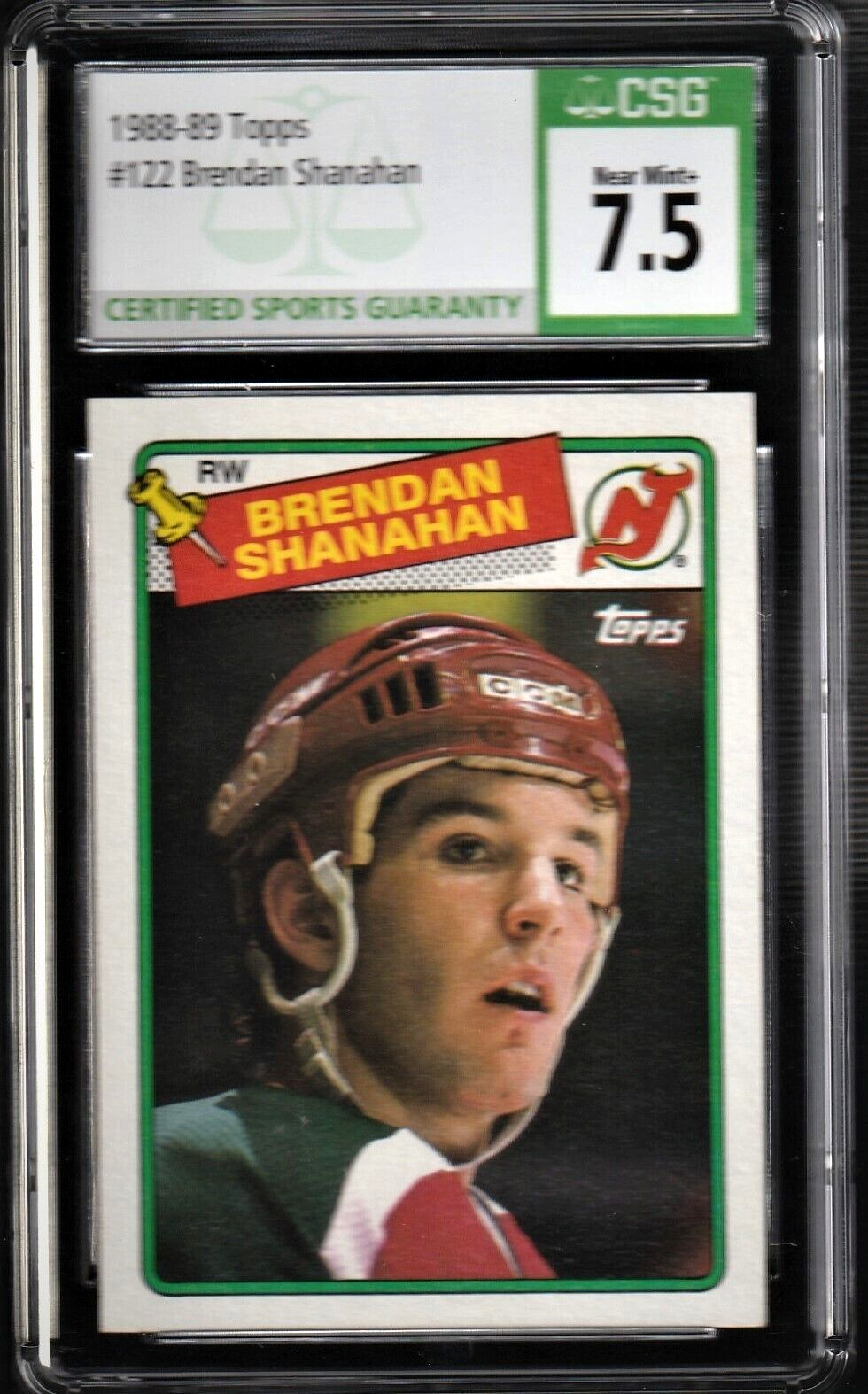 1988 Topps Hockey  Brendan Shanahan  ROOKIE #122 CSG 7.5 NRMT+ New Jersey Devils