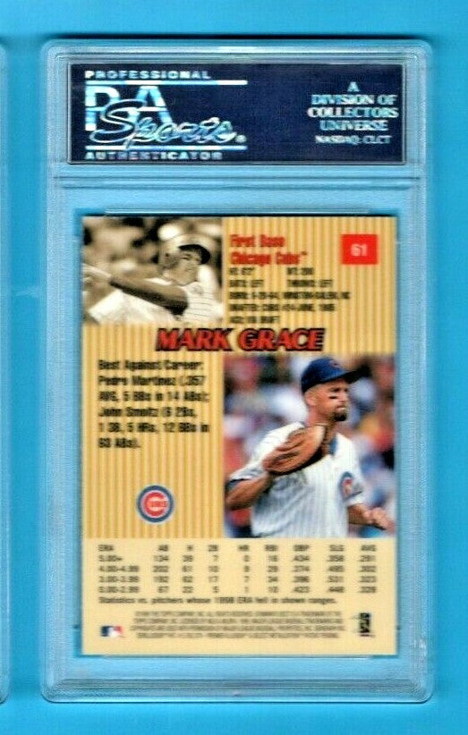 1999 Bowman's Best Mark Grace #61 Chicago Cubs PSA GEM MT 10  -  Population 1