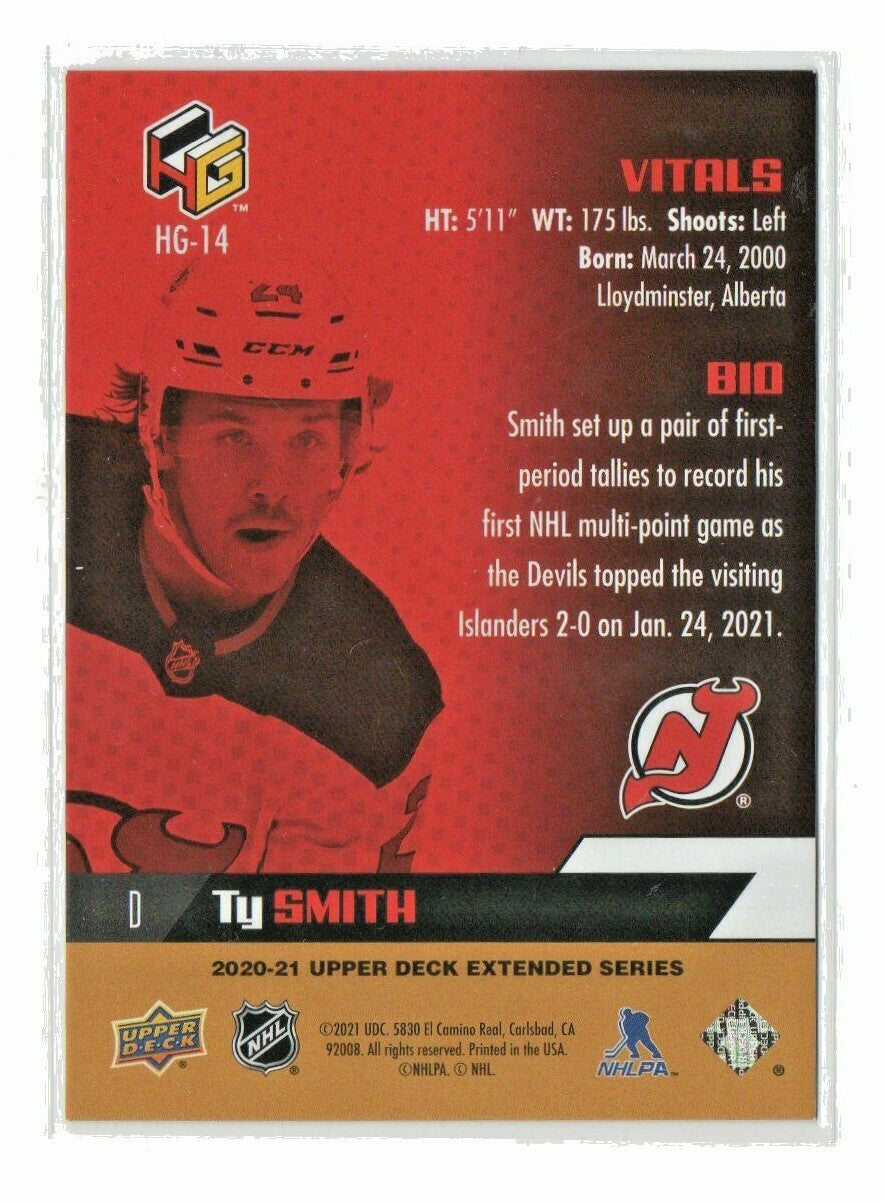 TY SMITH - 2020/21 UPPER DECK EXTENDED SERIES HoloGrFx GOLD ROOKIE SP HG-14