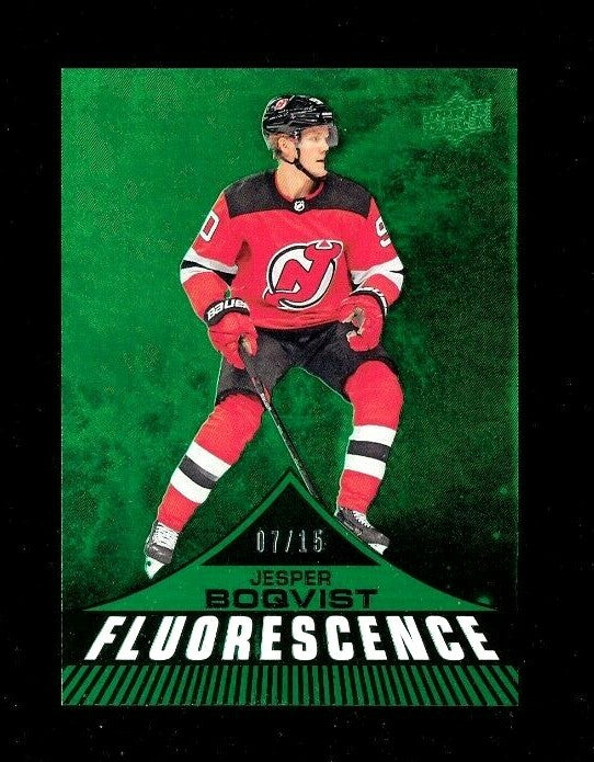  2019-20 Upper Deck Series 2  Emerald  Fluorescence Jesper Boqvist   /15  F-38