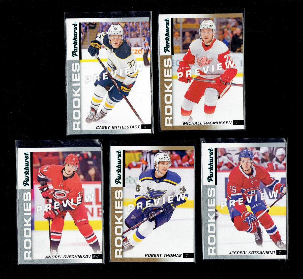 2018-19 Parkhurst Rookies Preview KOTKANIEMI, SVECHNIKOV, THOMAS, Mittlestadt