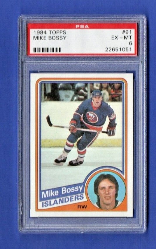 1984 Topps Mike Bossy New York  Islanders HOF #91  PSA EX-MT 6