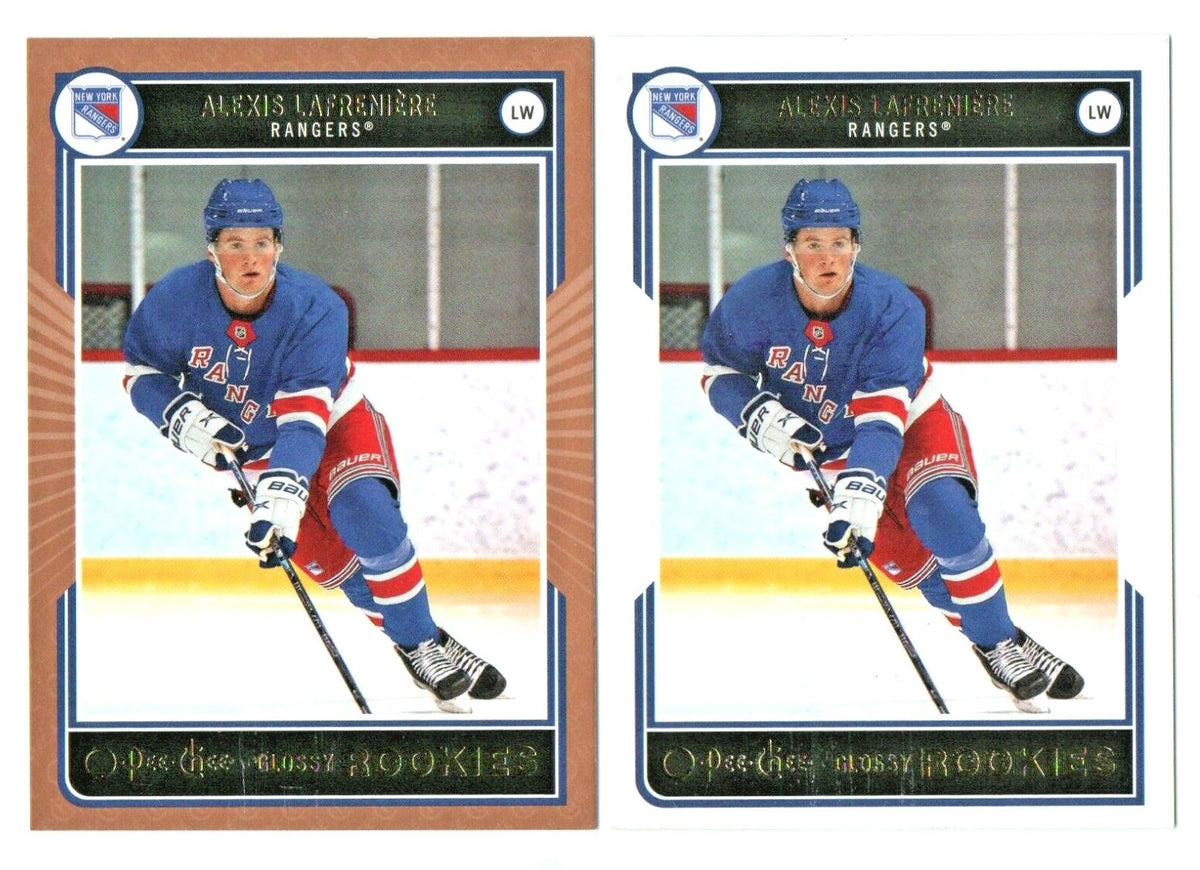 2020-21 Upper Deck OPC Glossy Rookies R-15 Alexis Lafreniere  Bronze And White