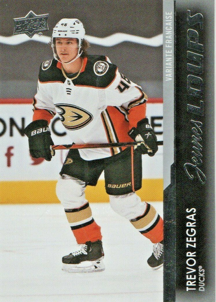 2021-22 Upper Deck Jeunes Loups French Variation Young Guns #232 Trevor Zegras