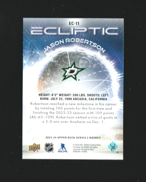 2023-24 UD Upper Deck Series 2  Ecliptic Ec-1     Jason Robertson - Dallas Stars