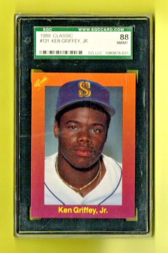 1989 Classic  KEN GRIFFEY JR.  ROOKIE RC  #131  -  SGC 88 NM/MT Seattle Mariners