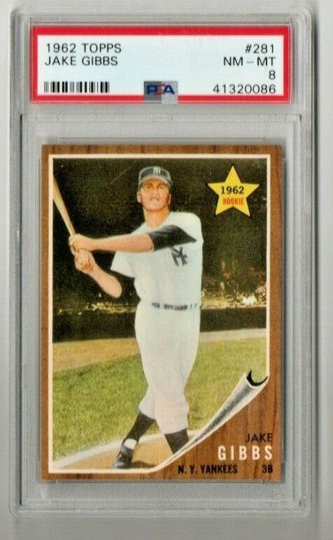 1962 Topps #281 - Jake Gibbs - New York Yankees  -  ROOKIE 
