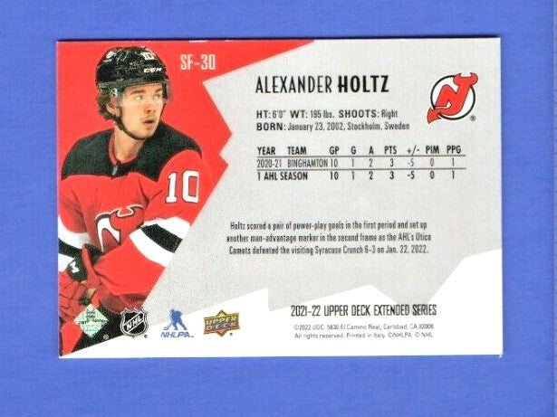 Alexander Holtz   2021-22 UD Ext. SPxFinite Radiance Silver #SF-30  1925/2999
