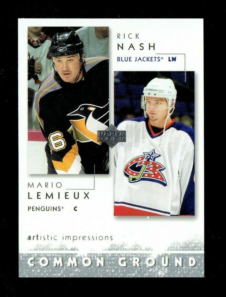 2002-03 UD Artistic Impressions Common Ground Roy, Lemieux, Howe, Nash, Leclair