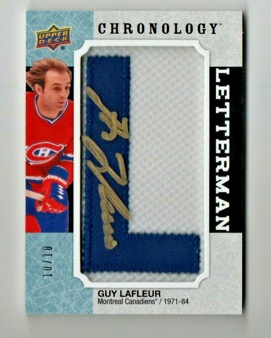 2018-19 Chronology Letterman Patches - Guy Lafleur  MONTREAL CANADIENS "L" 10/10