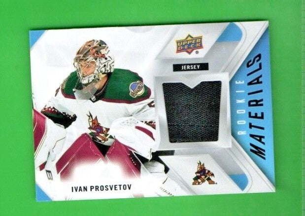 Ivan Prosvetov 2021-22 Upper Deck Series 2 Rookie Materials BLACK Jersey RM-IP