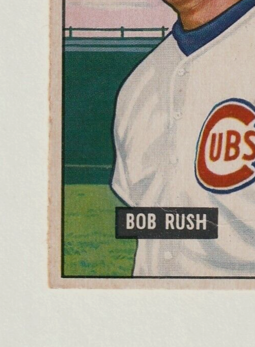 1951 Bowman #212:   -  BOB RUSH     "Chicago Cubs" ~  VG-EX