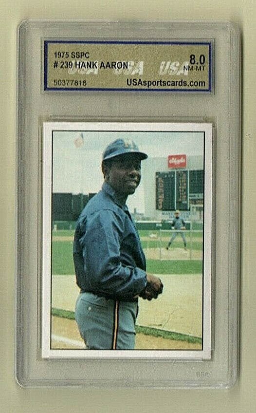  1975 SSPC #239 - Hank Aaron - Graded USA 8 NM-MT  -  *Milwaukee Brewers* HOF