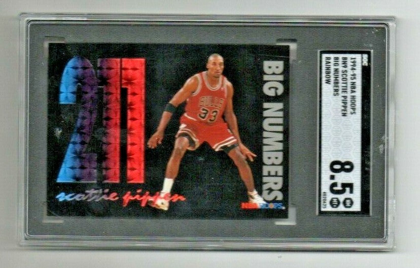 1994-95 NBA Hoops Big Numbers Rainbow Scottie Pippen #BN9 HOF Chicago Bulls