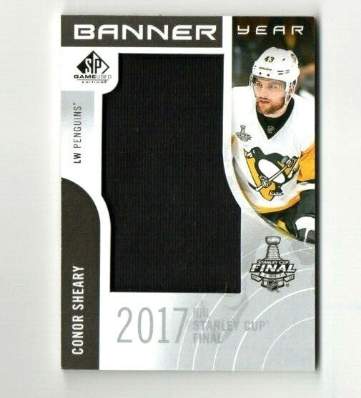 2017-18 SP Game Used Banner Year Stanley Cup Final Conor Sheary BSC-CS Pittsburg