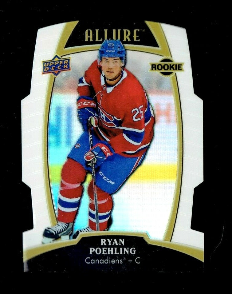 2019-20 Allure White Rainbow Rookie Ryan Poehling #86 Montreal Canadiens 