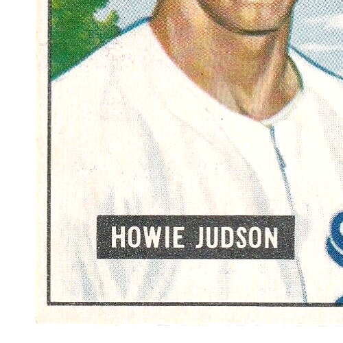1951 Bowman  -  Howie Judson   -  Chicago White Sox #123   EX-NRMT