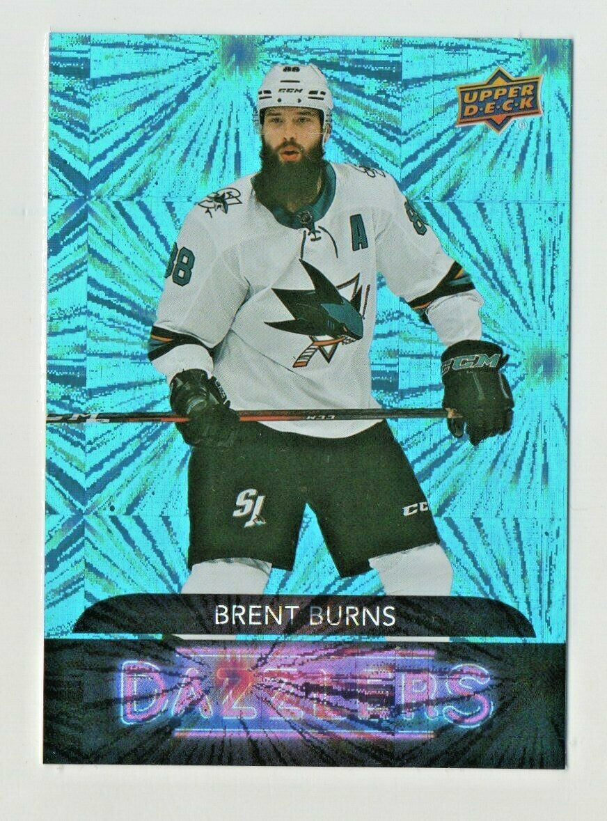 2020-21 Upper Deck Dazzlers BLUE  BRENT BURNS  DZ-86 San Jose Sharks