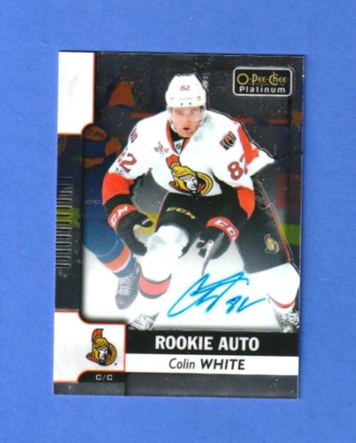 2017-18 O-Pee-Chee OPC Platinum  -  Colin White - Rookie Auto  - Ottawa Senators