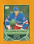 2021-22 UD Series 2 Hockey  MORGAN BARRON  Fluorescence GOLD  028/150-  FL-15