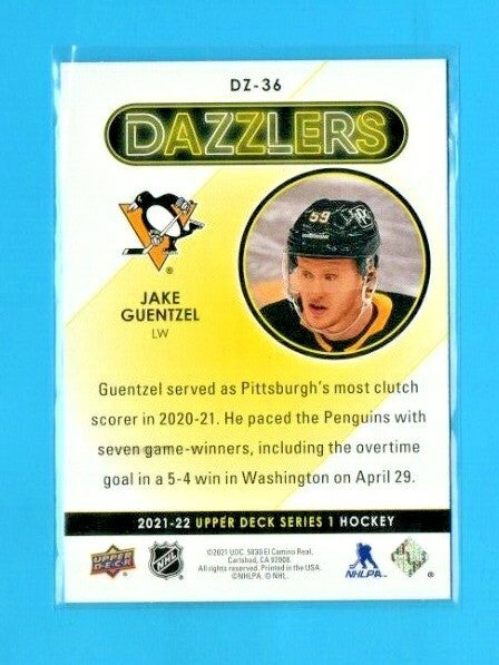 2021-22 Upper Deck Series 1 Red Dazzlers  #DZ-36 Jake Guentzel -  Penguins