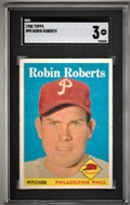 1958 Topps  #90  -  Robin Roberts  -  Philadelphia Phillies   -   Baseball Card