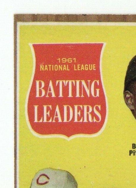 1962 Topps #52 NL Batting Leaders Roberto Bob Clemente, Boyer, Pinson, Moon